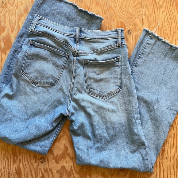 Banana Republic Light Wash Jeans High Rise Wide Leg 70s style 26 R - Picture 4 of 4